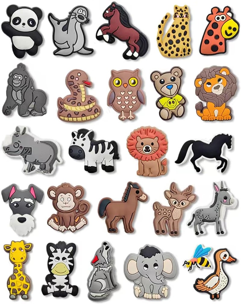BOWNDY Animals Shoe Charms for Clog Shoes,Random Bulk Cute Girly Decoration Pin Charms for Men Women - Image 1